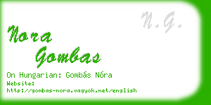 nora gombas business card